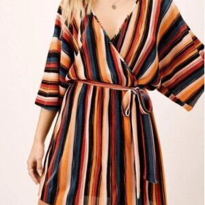 Lovestitch HAVEN STRIPED MINI DRESS